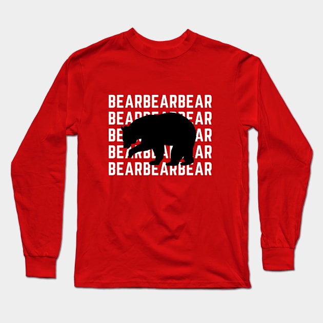 Black bear design Long Sleeve T-Shirt by TheWrightLife